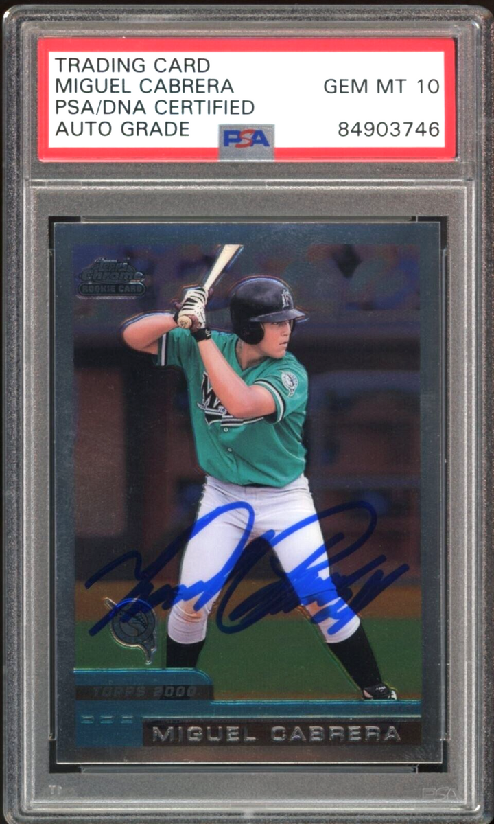 2000 Topps Chrome T40 Miguel Cabrera RC Marlins On Card PSA/DNA Auto G –  Diamond Legends Online