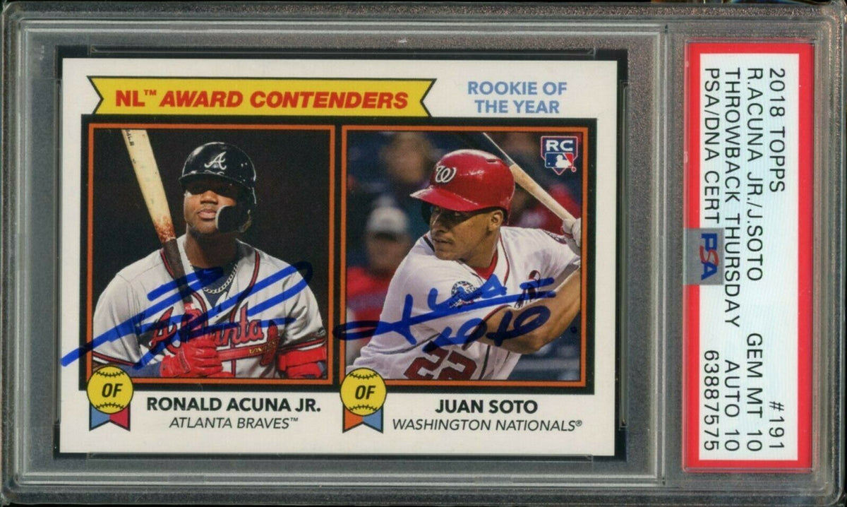 2018 Topps Throwback Thursday #160 Ronald Acuna Jr. Rc Psa 10 B3483025-511