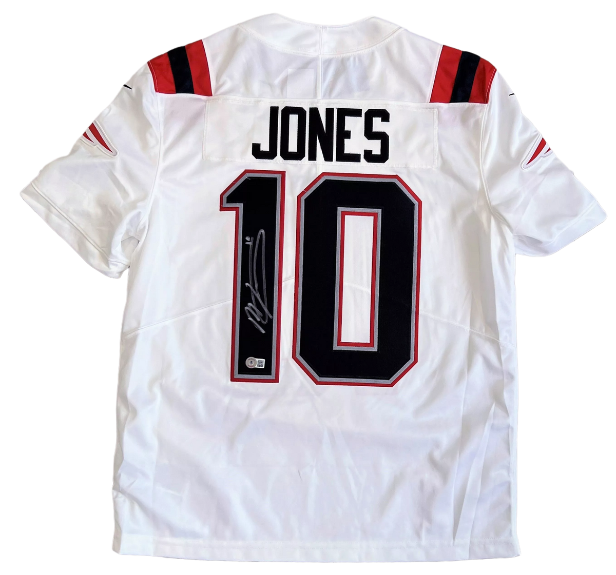 Mac Jones New England Patriots Signed White Away Nike Limited Jersey B –  Diamond Legends Online