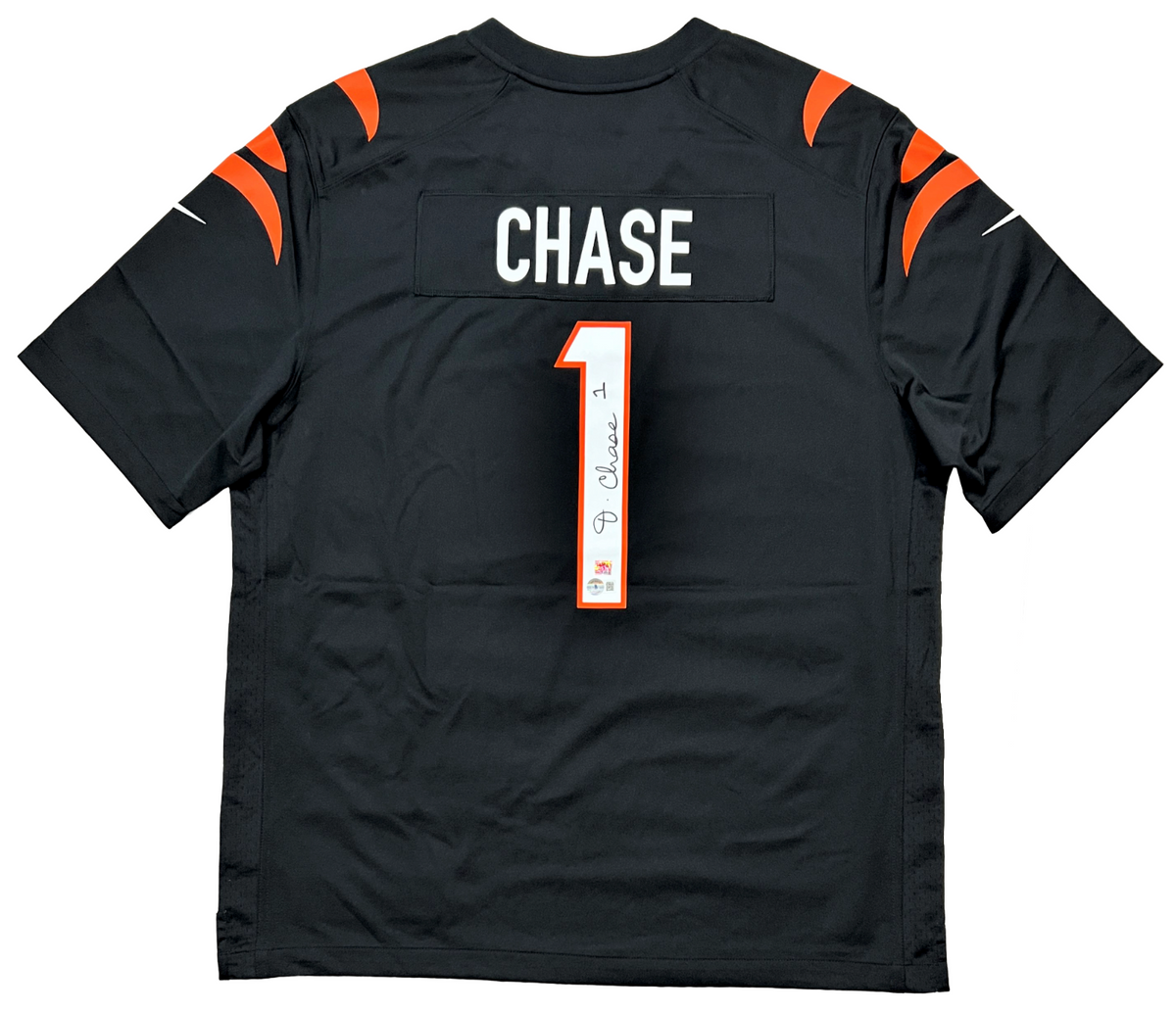 Ja'Marr Chase Cincinnati Bengals Signed Black Nike Game Jersey BAS Bec –  Diamond Legends Online