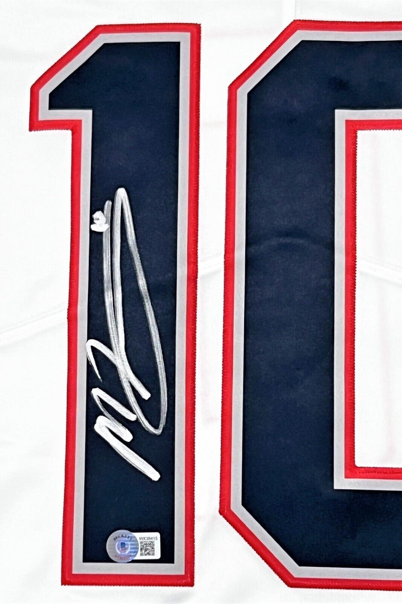 Mac Jones Red New England Patriots Autographed Nike Limited Jersey