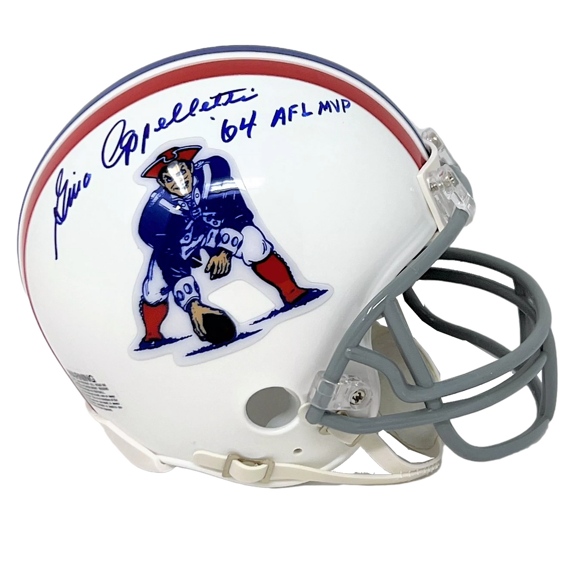 Gino Cappelletti New England Patriots Signed '64 AFL MVP Throwback Min –  Diamond Legends Online