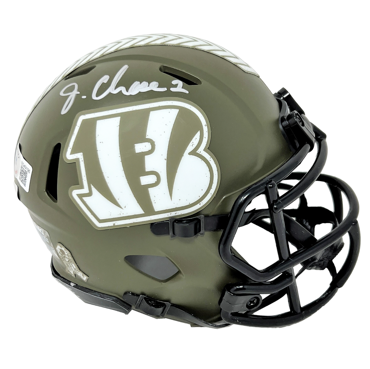 Ja'Marr Chase Signed Helmet with Case, nestdwts2022