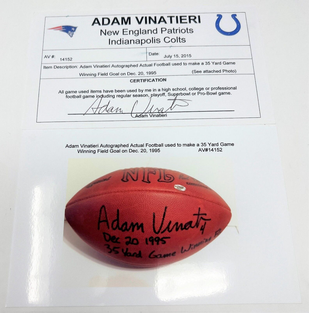 Adam Vinatieri Football Cards