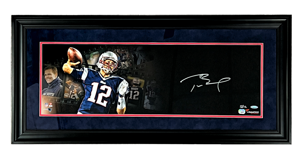 Tom Brady Signed Patriots Custom Framed Photo Display (Fanatics)