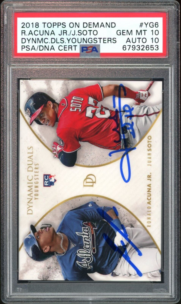 2018 Topps TBT #173 Juan Soto/Ronald Acuna Jr. RC Rookie PSA 10/10 Aut –  Diamond Legends Online