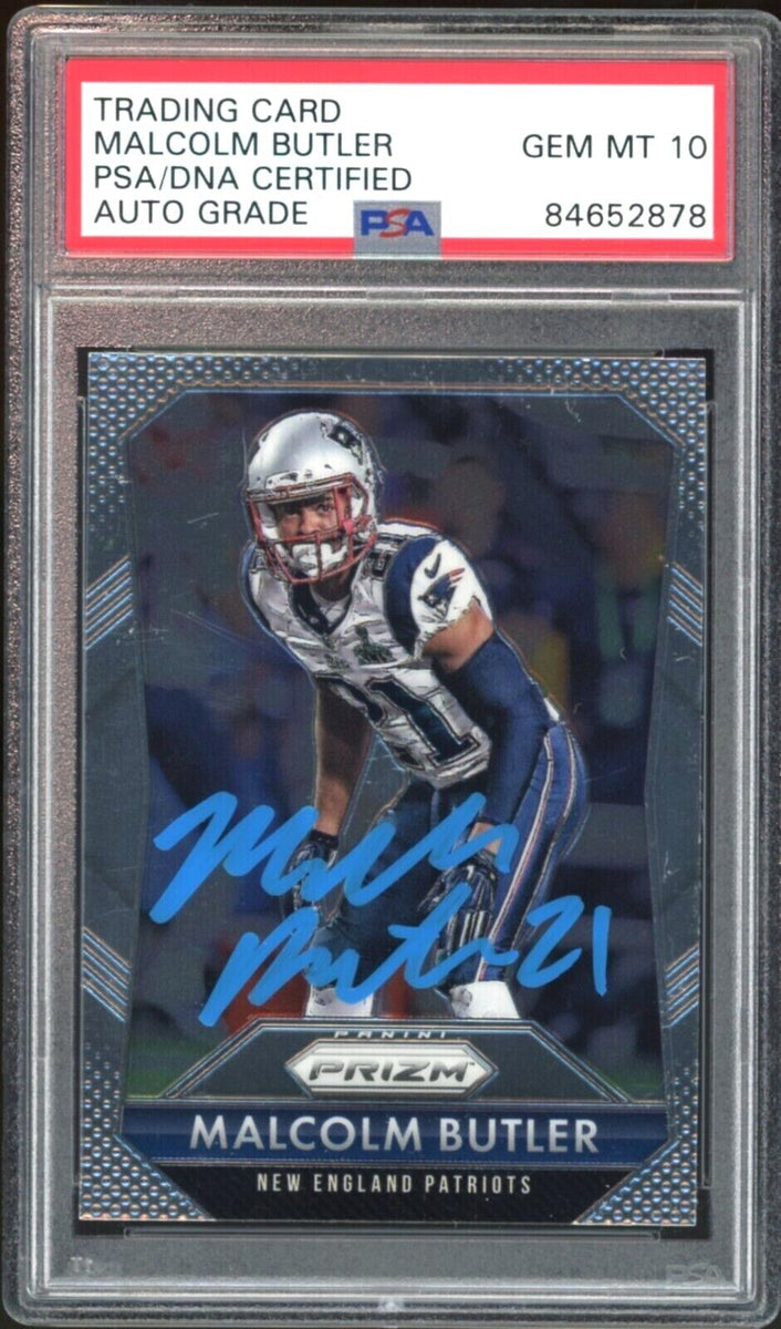 2015 Panini Prizm #125 Malcolm Butler RC Patriots PSA/DNA Auto GEM