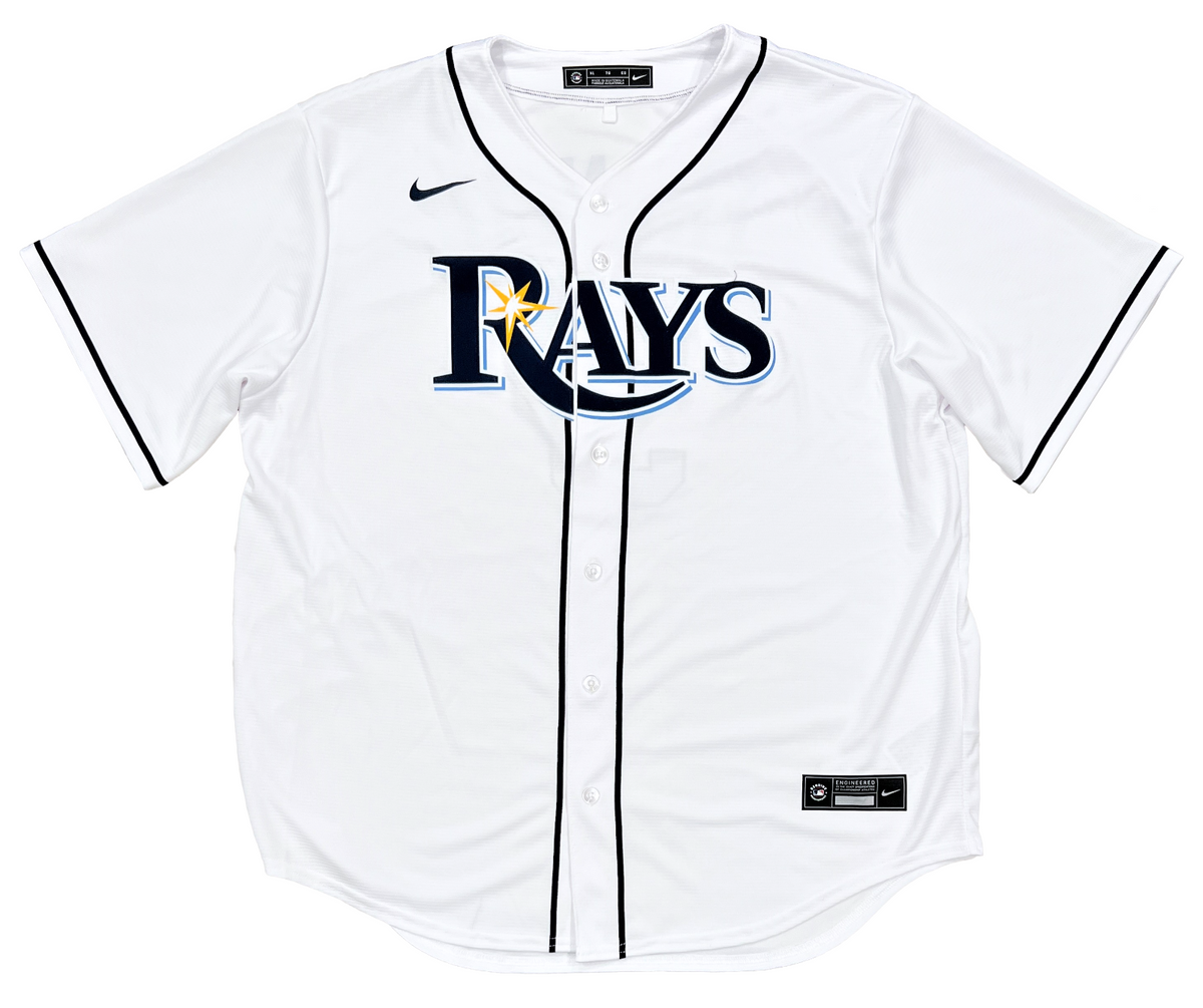 Wander Franco Tampa Bay Rays Signed Authentic Nike Gray Jersey USA SM  Authentic