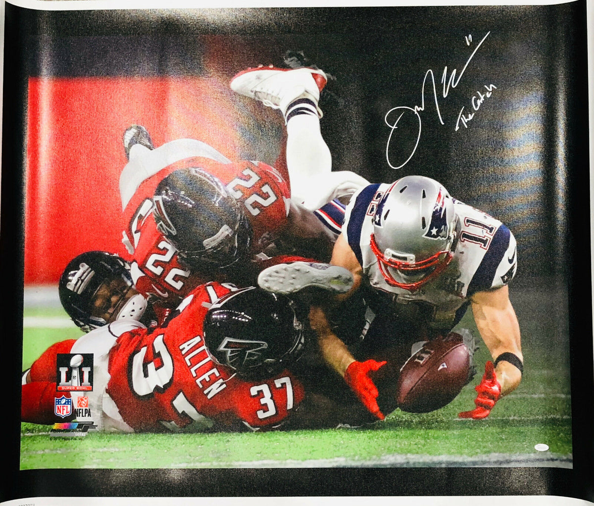 Julian Edelman New England Patriots Signed SB LI 'The Catch