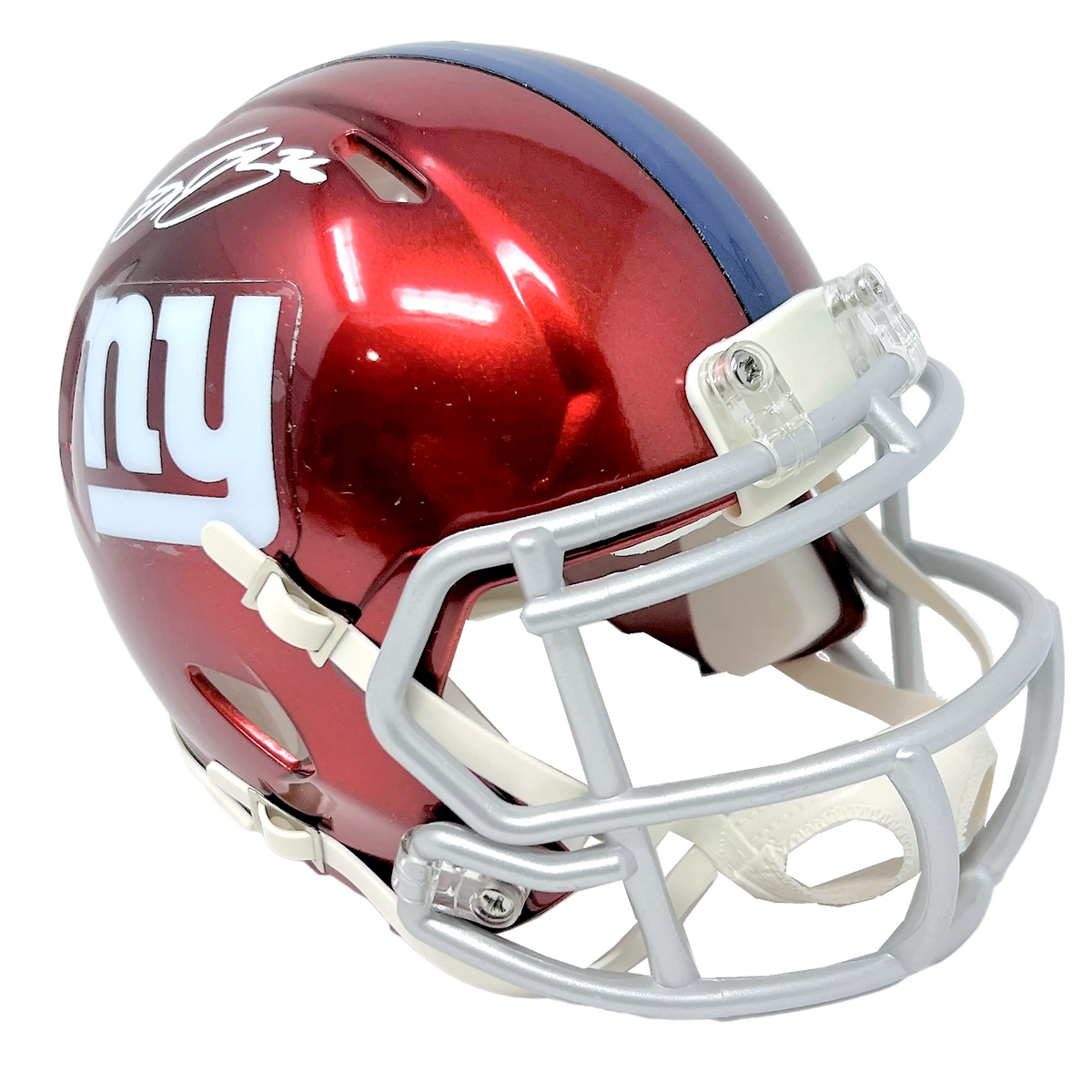 Saquon Barkley Autographed New York Giants Flash Mini Football Helmet  (signature on side of helmet) - BAS