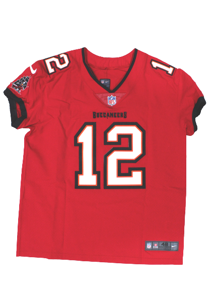 Tom Brady Tampa Bay Buccaneers Fanatics Authentic Autographed Red Nike  Elite Jersey