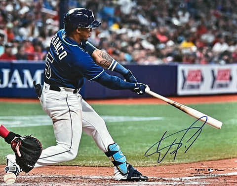 Wander Franco Tampa Bay Rays MLB Debut Signed 16x20 Photo USA SM Authentication