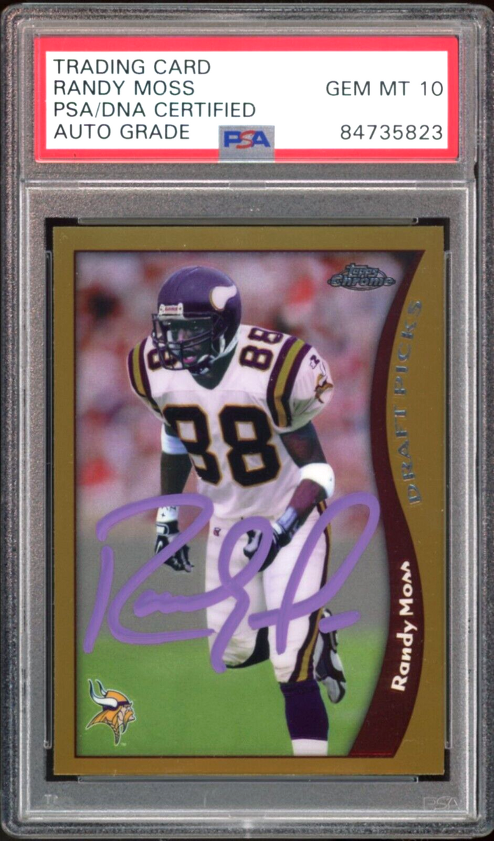 Lids Randy Moss Minnesota Vikings Autographed 1998 Topps Chrome #35 Beckett  Fanatics Witnessed Authenticated 10 Rookie Card