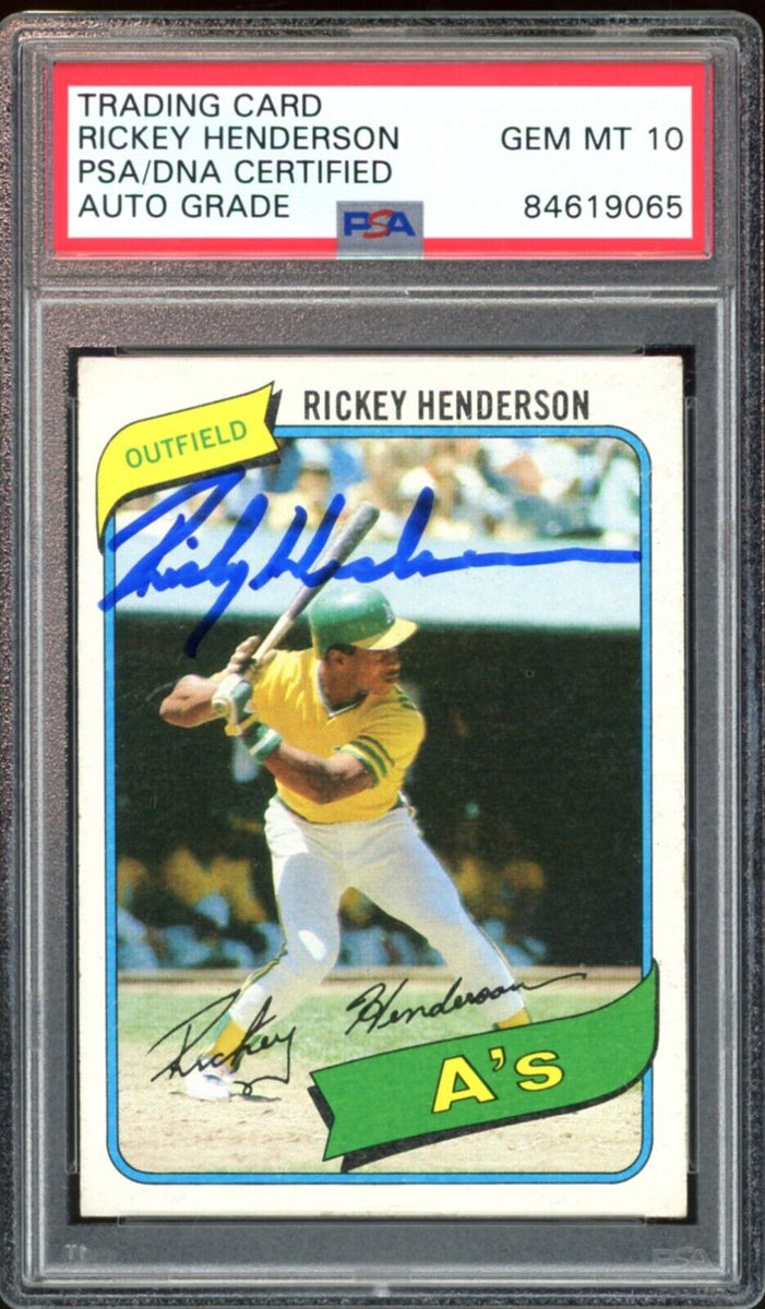 Rickey Henderson Autographed and Framed Gray Athletics Jersey