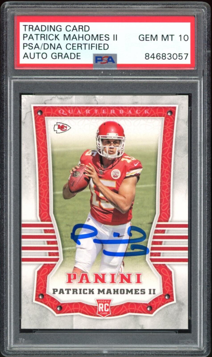 Graded Patrick Mahomes Card Patrick Mahomes II Football Card 