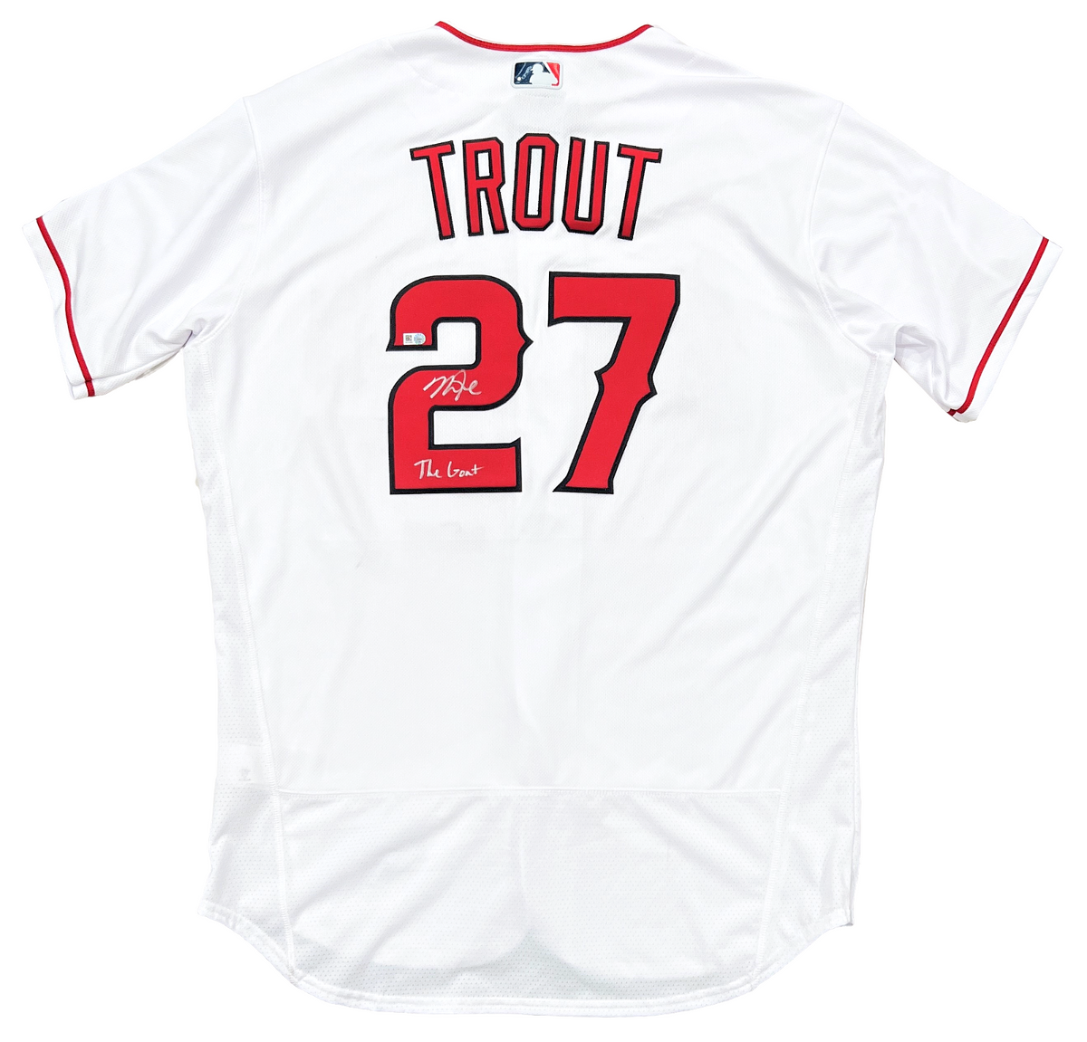 Mike Trout Angels Signed The Goat Inscribed Authentic Nike White Jerse –  Diamond Legends Online