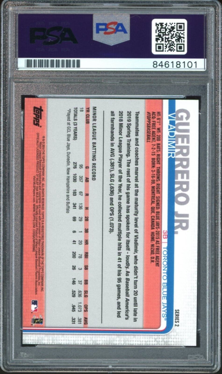 その他 Guerrero jr. rc auto topps psa9 Vladimir Guerrero Jr 2019 Topps '84 Throwback Autograph RC