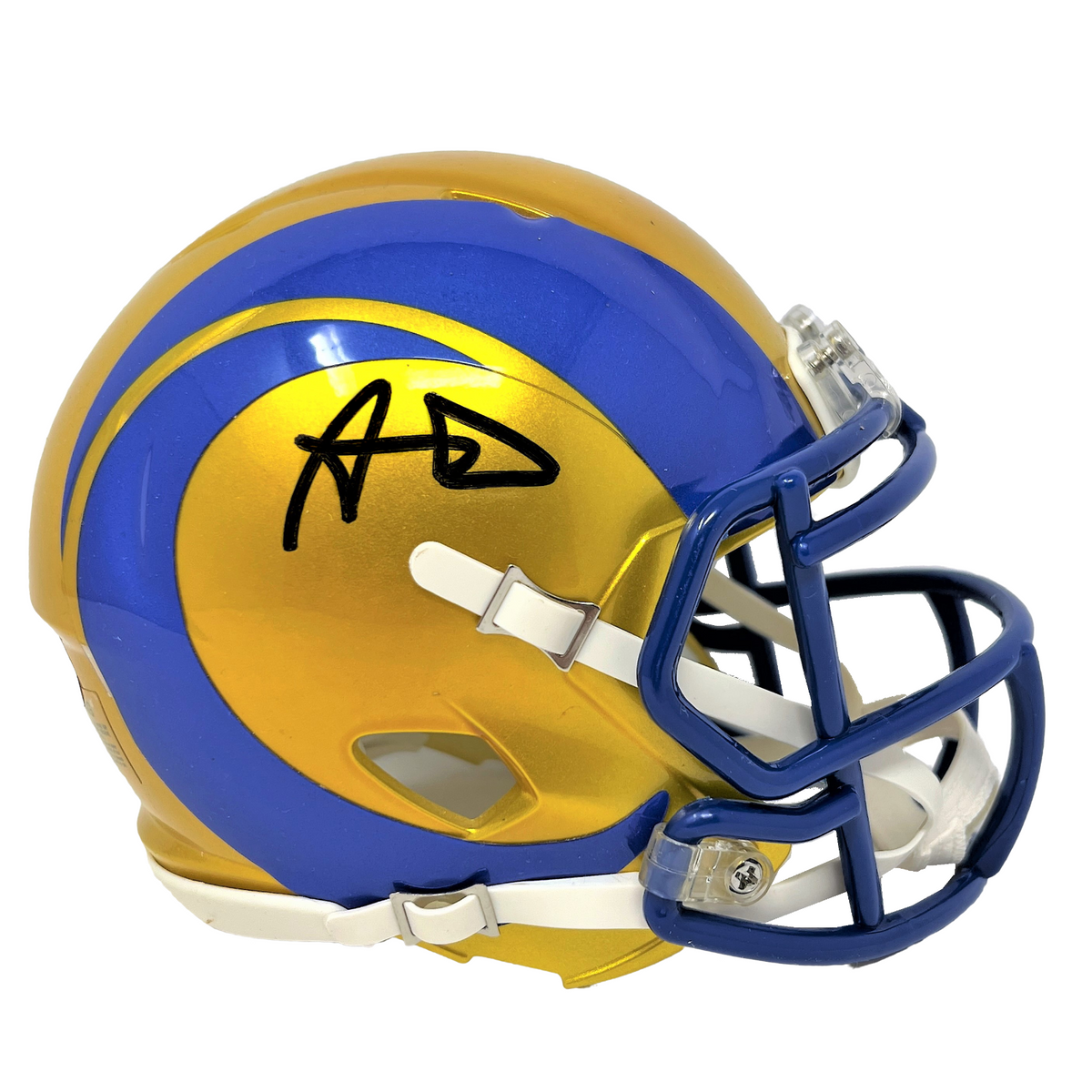 Aaron Donald Los Angeles Rams Signed Riddell Lunar Mini Helmet JSA