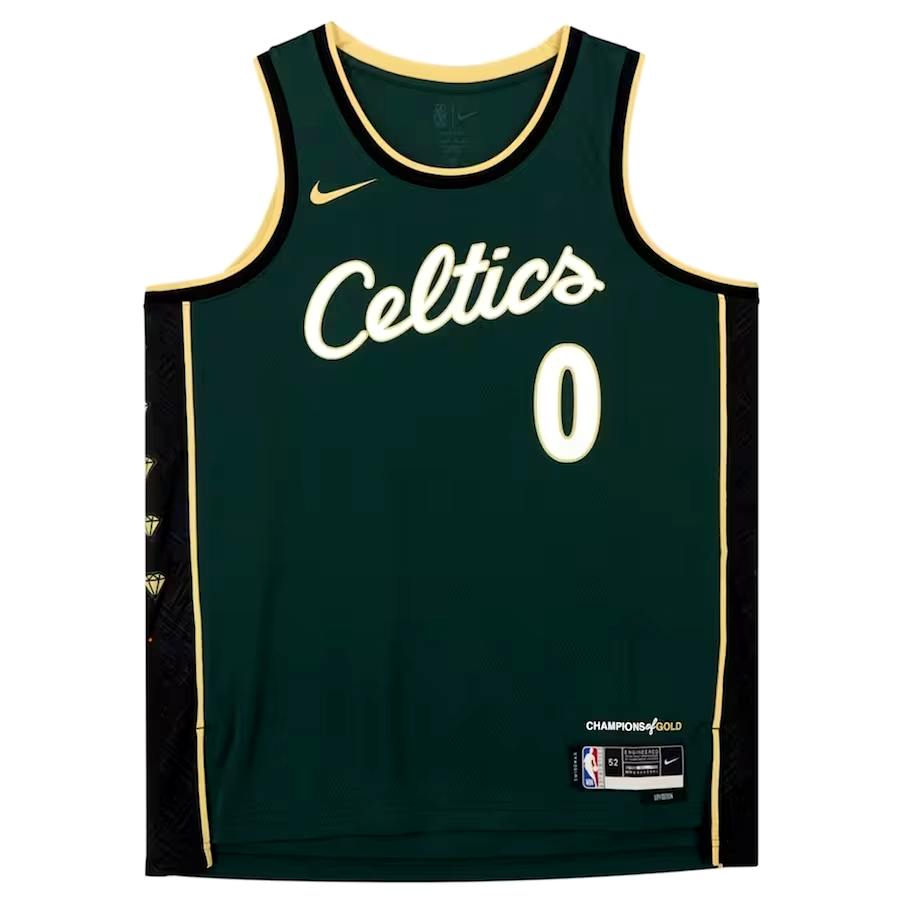 Jayson Tatum Boston Celtics Signed Green Nike City Edition Jersey