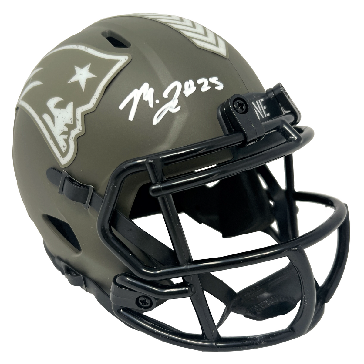 Marcus Jones New England Patriots Signed Salute to Service Mini Helmet –  Diamond Legends Online