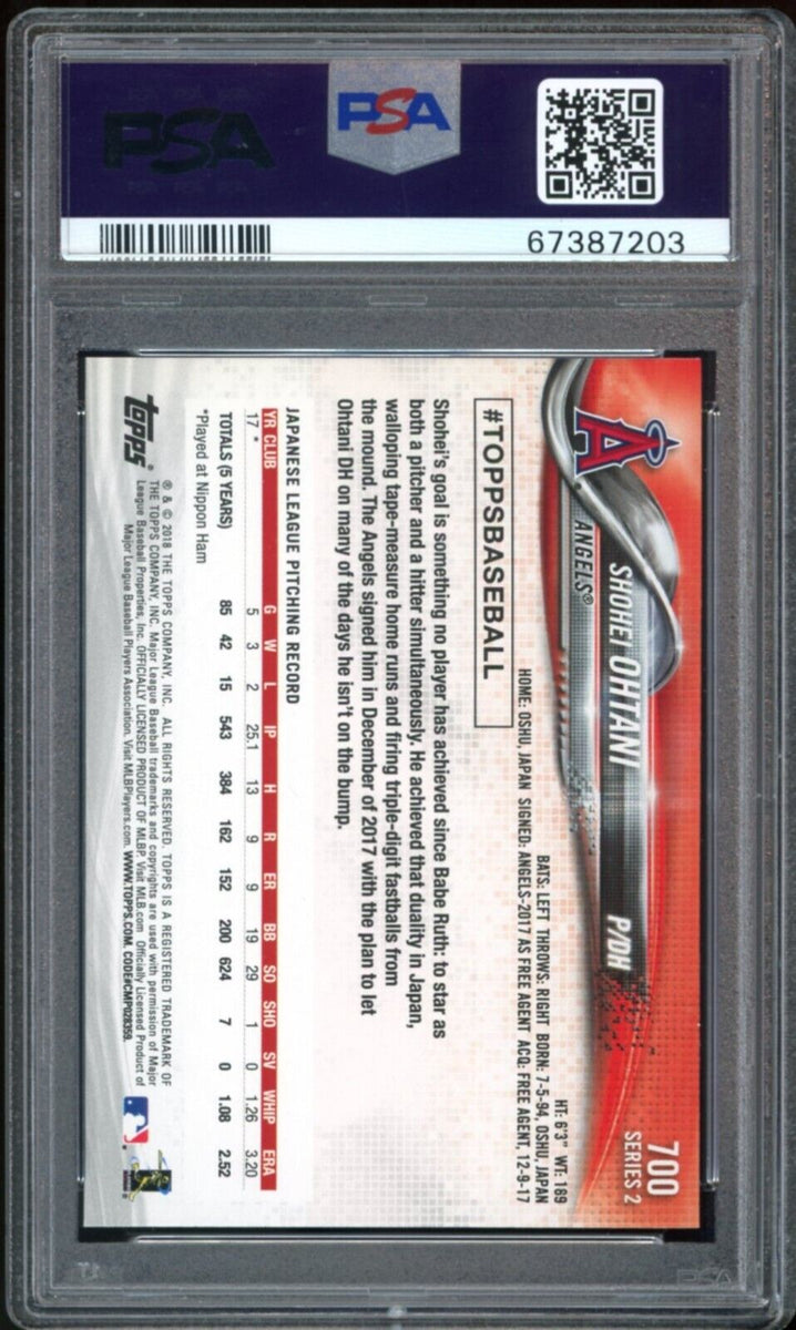 2018 Topps #700 Shohei Ohtani RC Rookie Angels PSA 10 GEM MINT