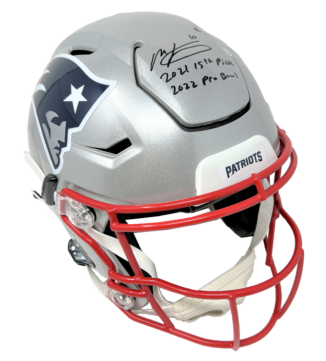 Mac Jones Autographed New England Patriots Hydro Dipped Speedflex