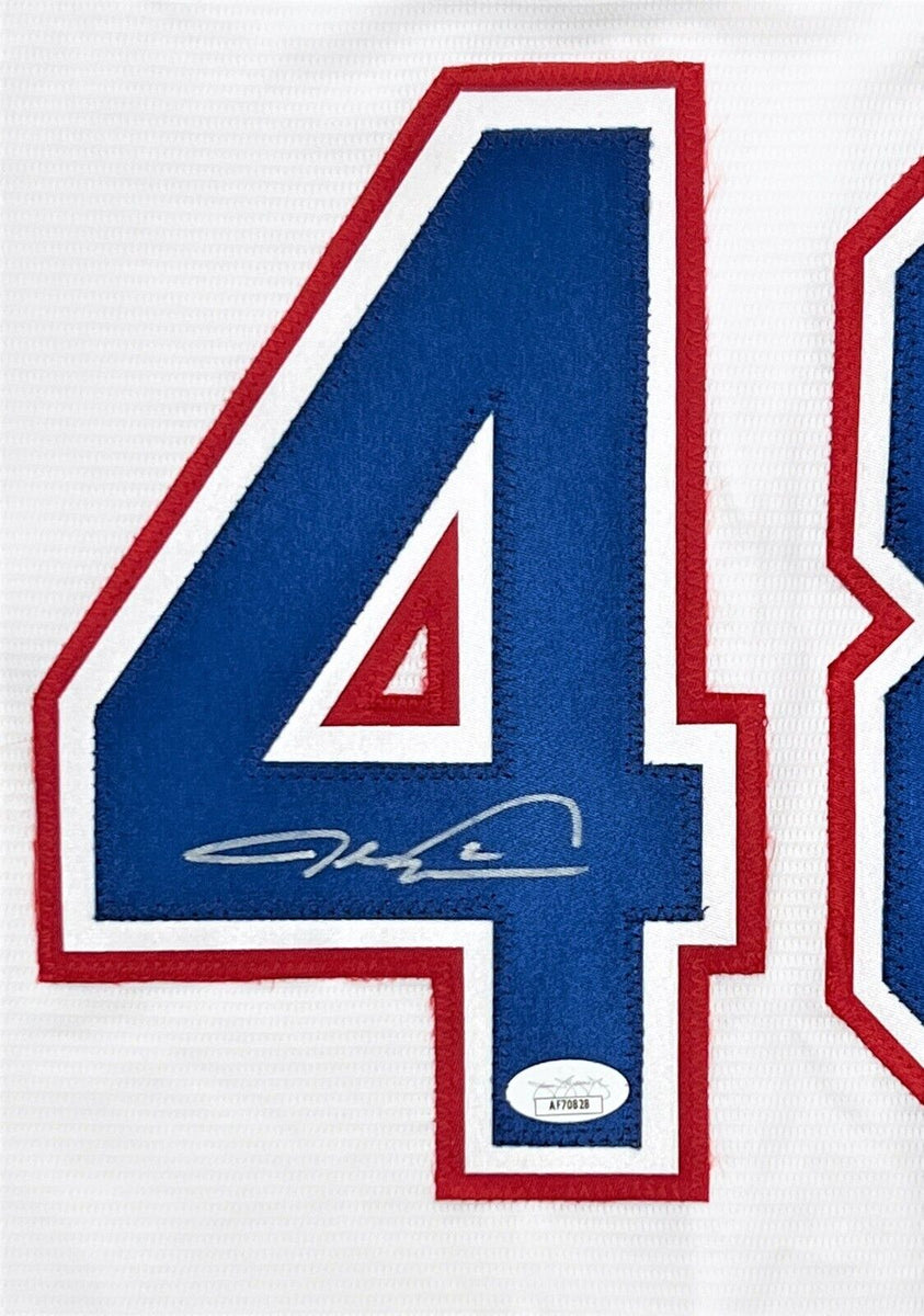 Press Pass Collectibles Mets Jacob deGrom Authentic Signed White Nike Framed Jersey Autographed JSA