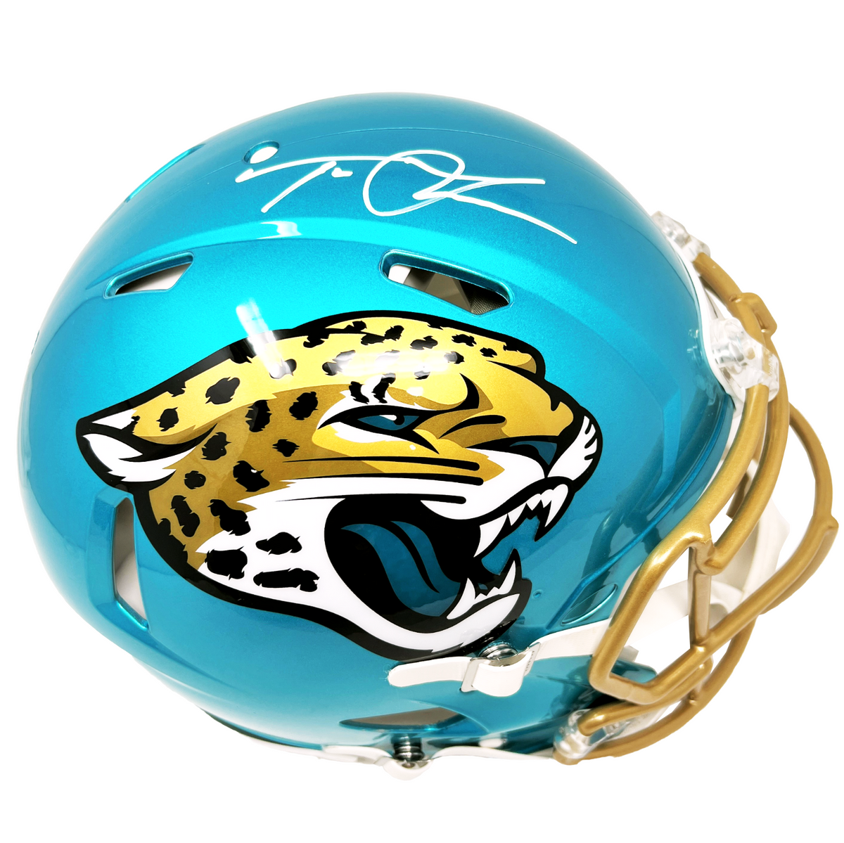 Masters-branded football helmet finds its way to Jaguars new digs