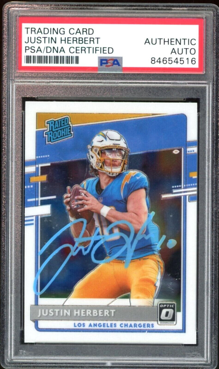 2020 Panini Donruss Optic #153 Justin Herbert RC Rookie PSA/DNA Auto A –  Diamond Legends Online