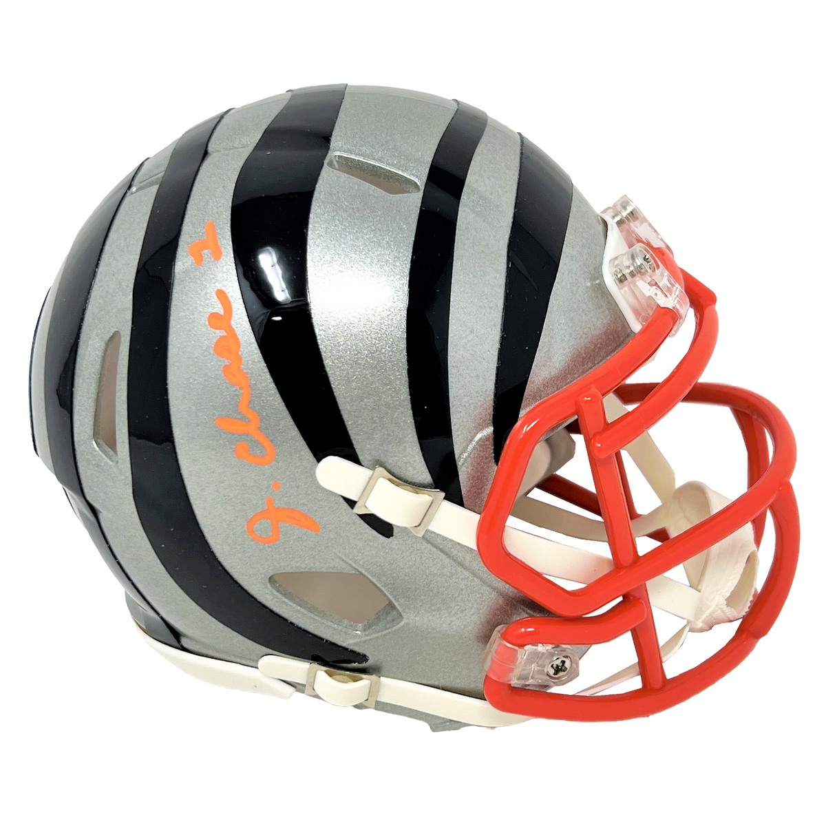 Ja'Marr Chase Autographed Hand Signed Riddell Cincinnati Bengals STS Speed Mini  Football Helmet - BAS Beckett