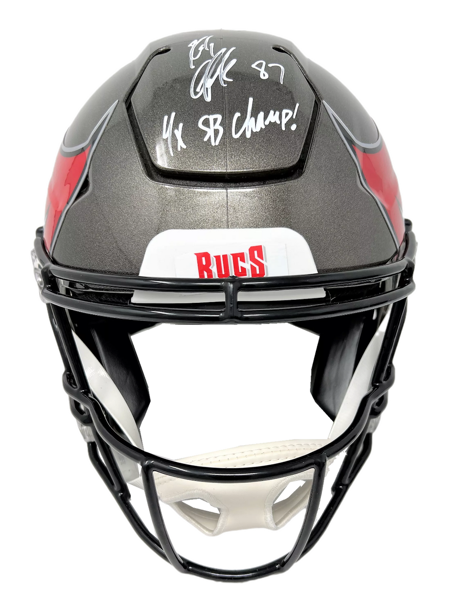 Autographed Rob Gronkowski Chrome Flex Buccaneers Helmet w