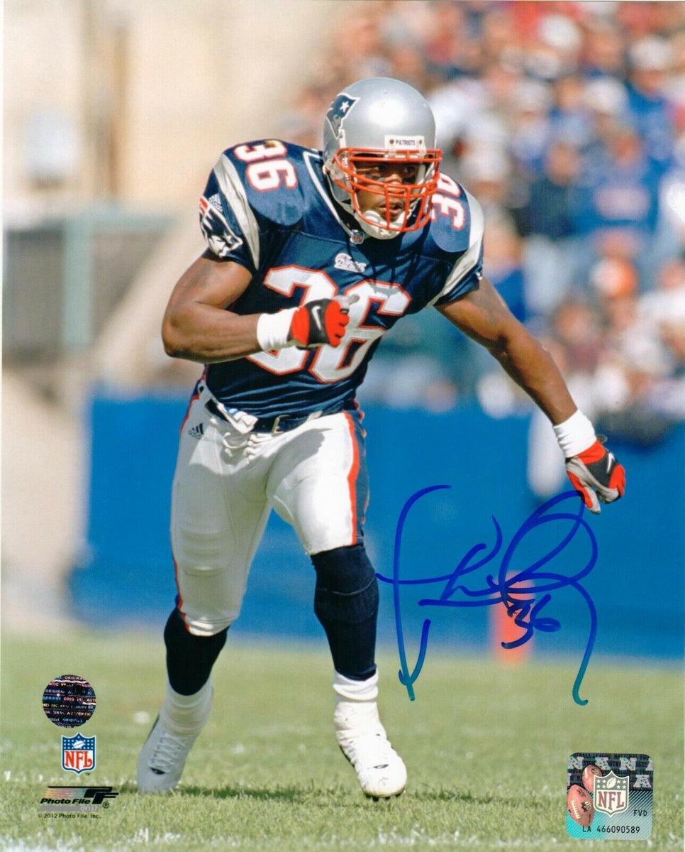 Lawyer Milloy New England Patriots Signed 8x10 Photo Blue Jersey