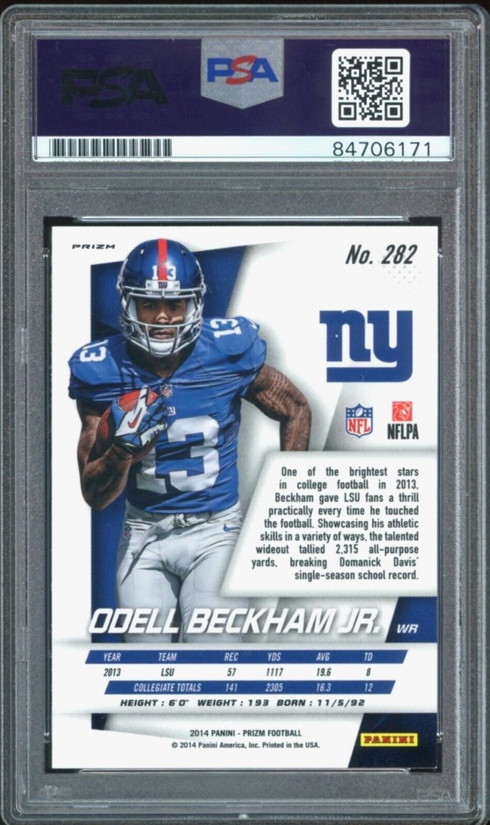 Odell Beckham Jr. 2014 Panini Elite New Breed Auto Jersey RC #/149 BGS 9.5  Qty - Football Autographed Game Used Cards at 's Sports Collectibles  Store