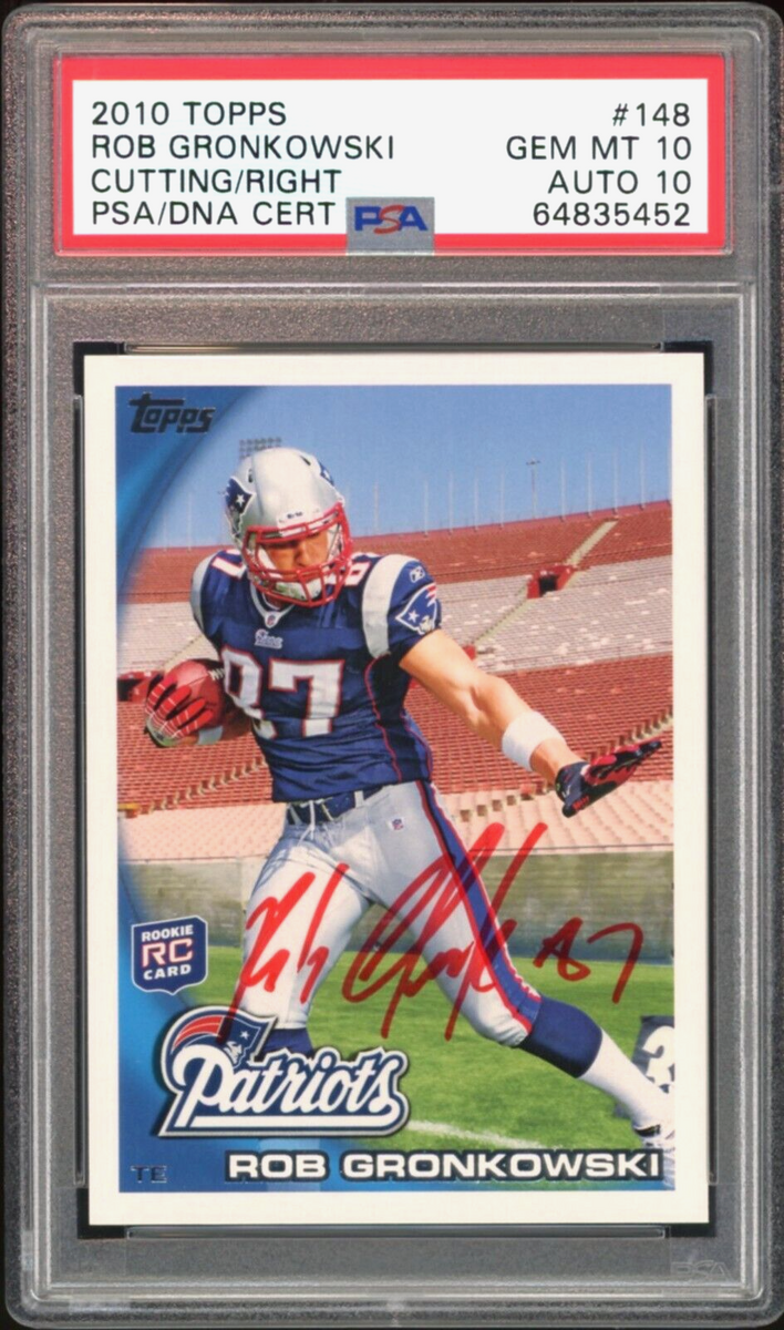 Graded 2010 Topps Rob Gronkowski #148 Rookie RC Football Card PSA 10 Gem  Mint 