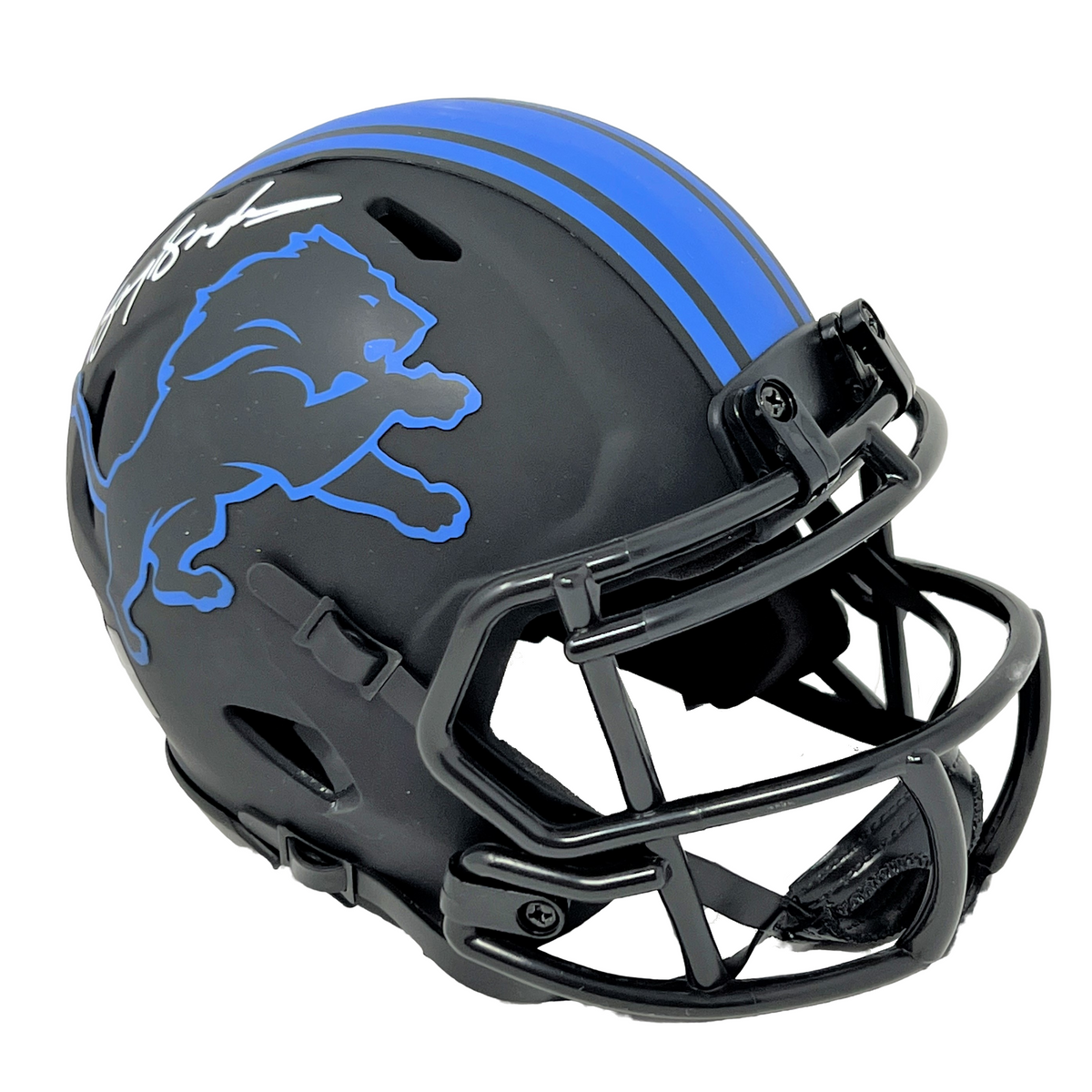 Barry Sanders Detroit Lions Signed Riddell Flash Mini Helmet BAS