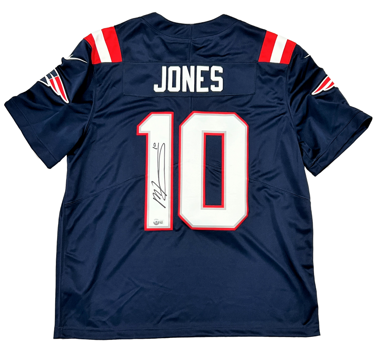 Mac Jones New England Patriots Signed Authentic Navy Nike Limited