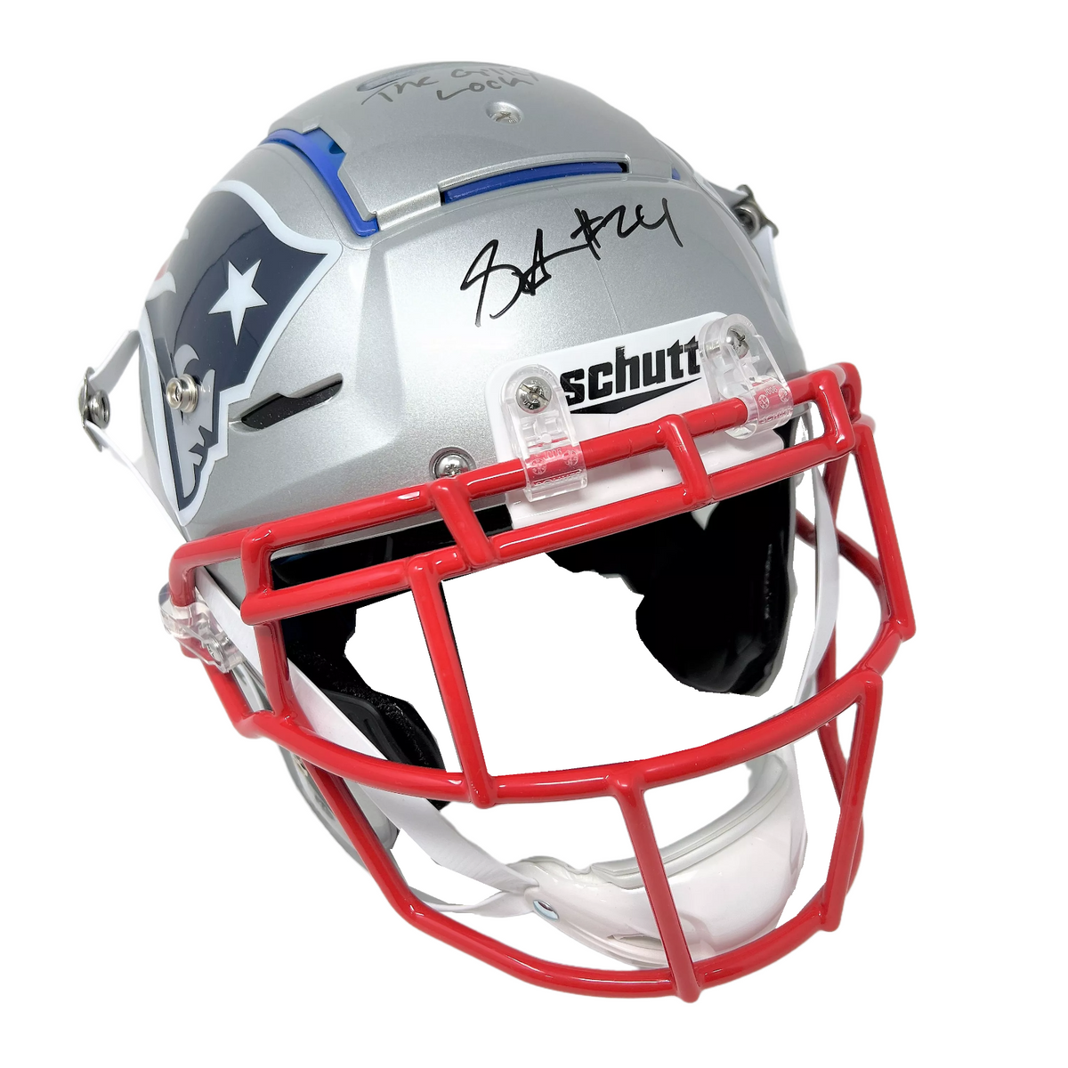 Stephon Gilmore Signed New England Patriots Speed Authentic NFL White Matte  Helmet