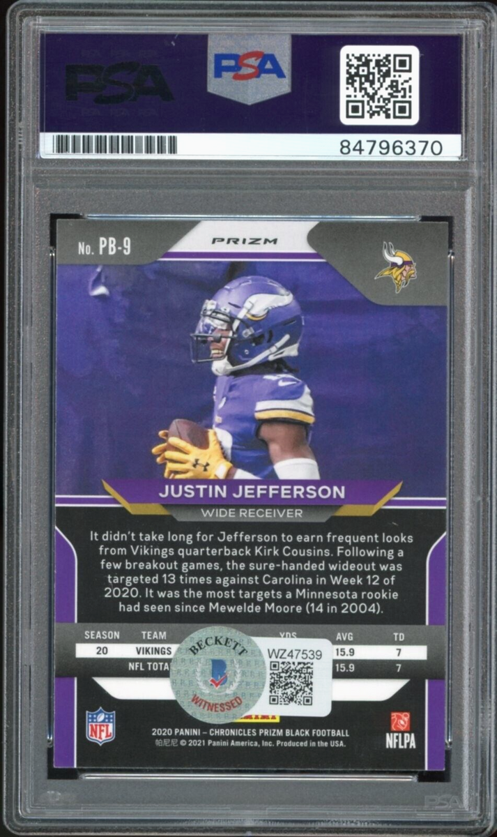 2020 Donruss Optic Rated Rookie Justin Jefferson PSA/DNA Auto GEM MINT –  Diamond Legends Online