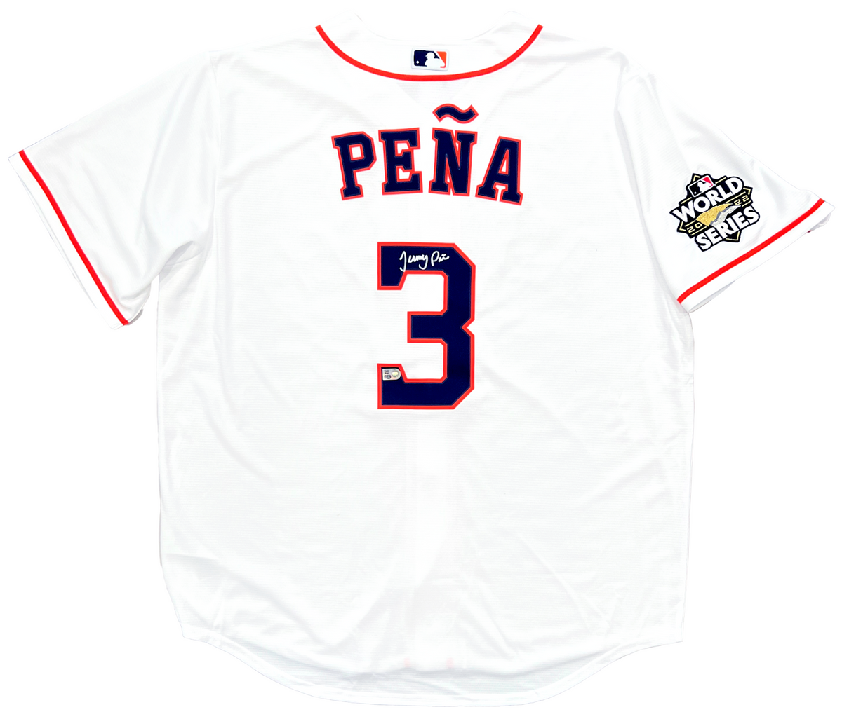 Jeremy Peña Houston Astros Autographed White Nike Replica Jersey