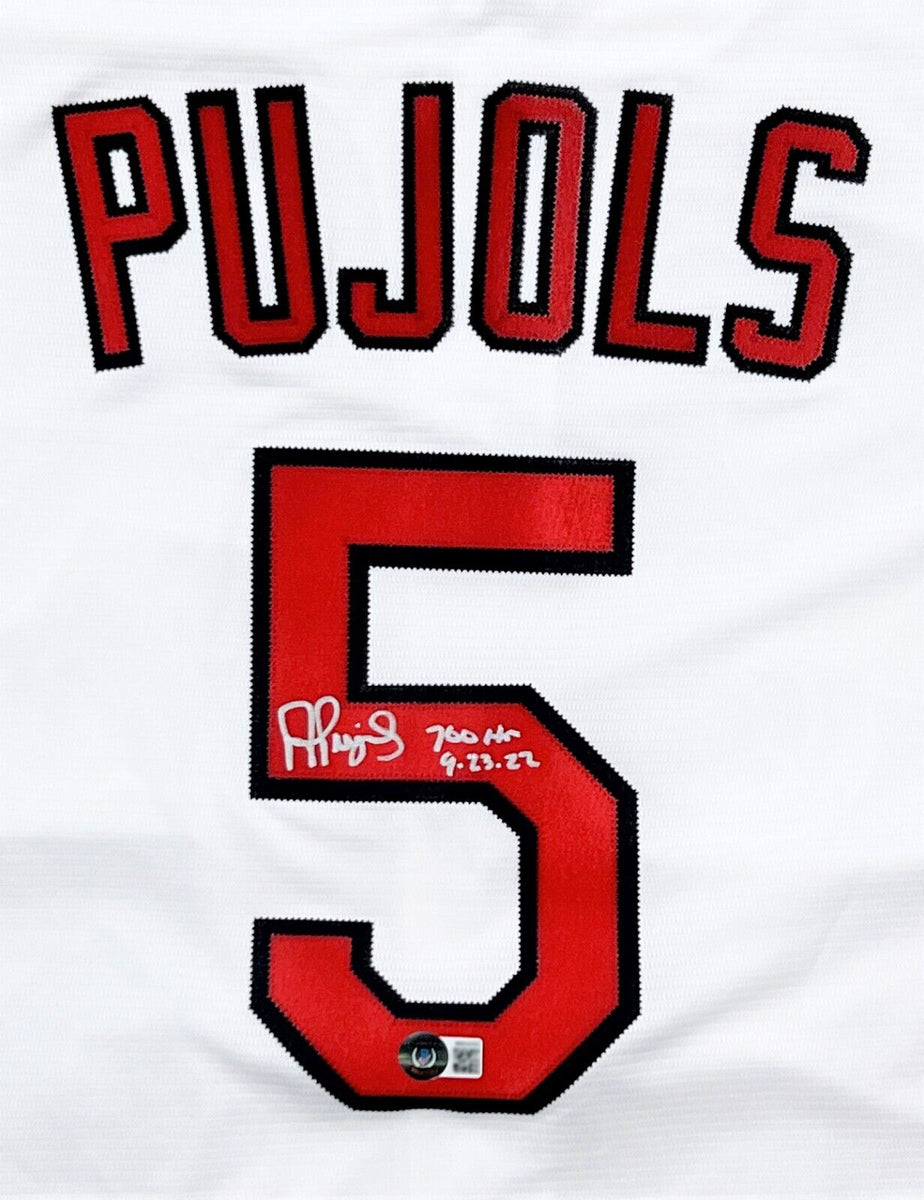 Fanatics Authentic Albert Pujols St. Louis Cardinals 700th Home Run  Autographed White Nike Authentic Jersey with ''700 HR'' and ''9-23-22''  Inscriptions
