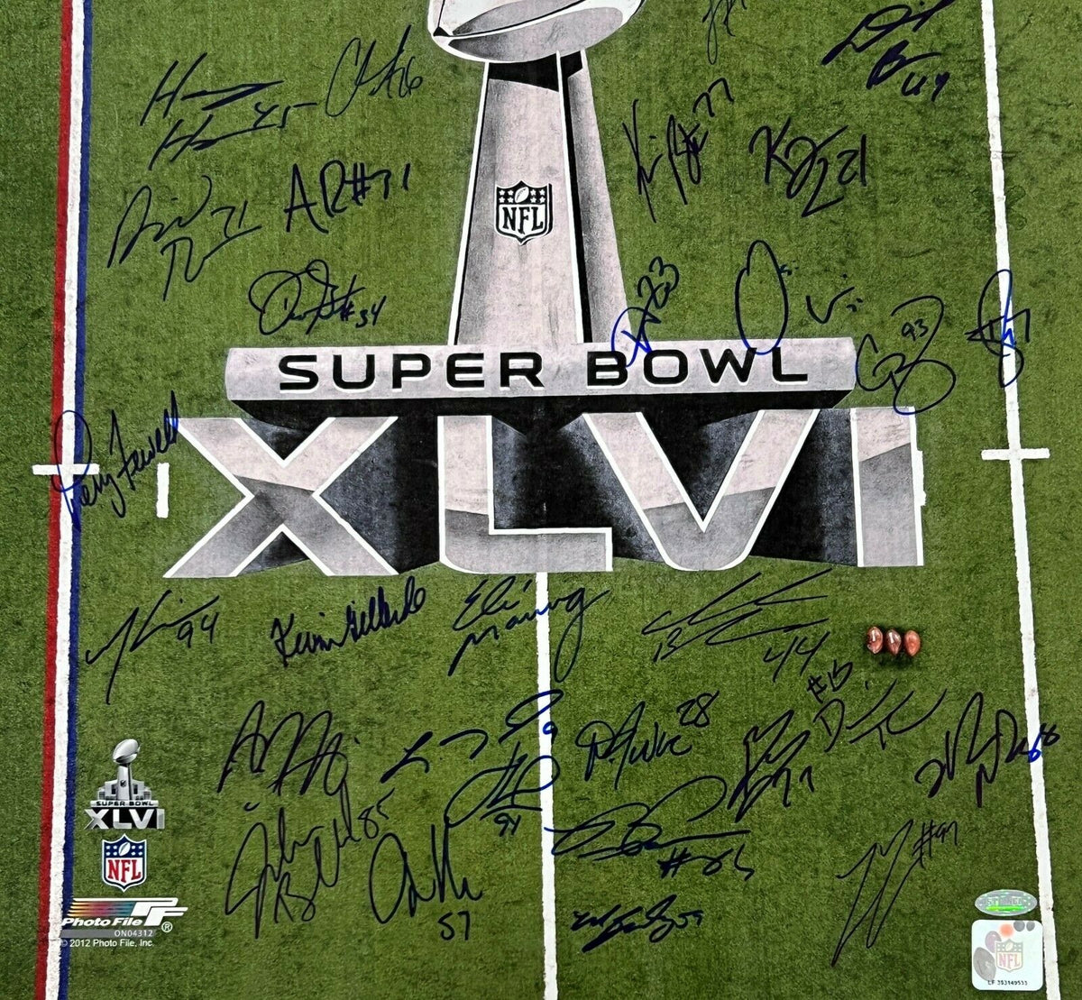 Eli Manning Super Bowl 46 With Inscription Autographed 16x20