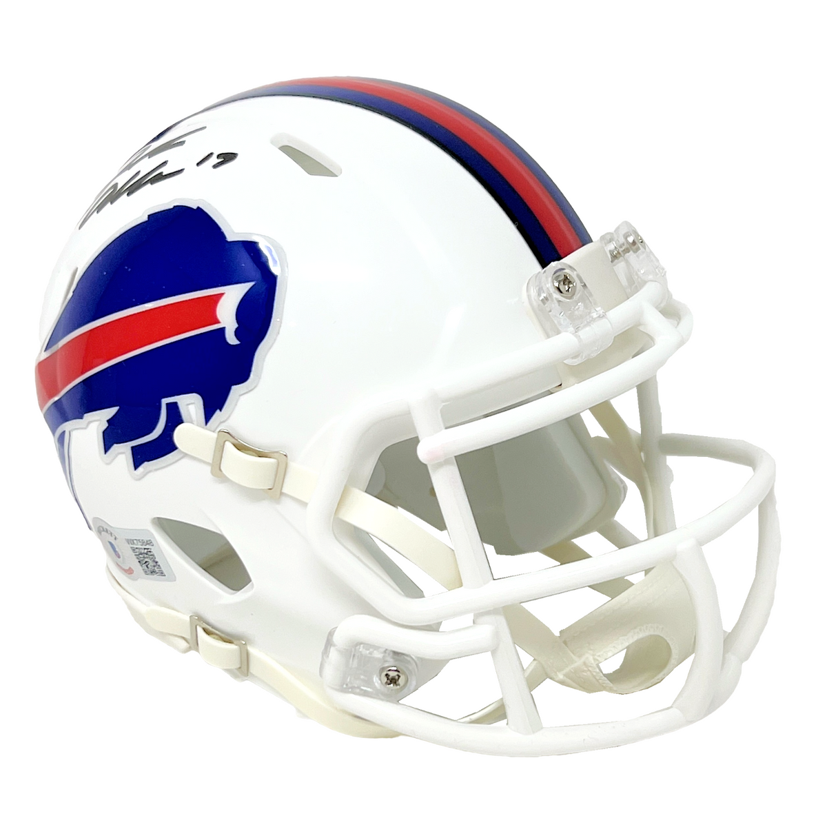 Josh Allen Buffalo Bills Signed Riddell Red Throwback Mini Helmet