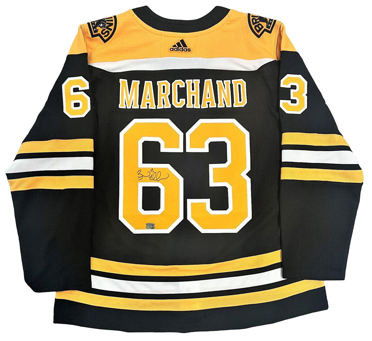 Brad Marchand Boston Bruins Signed Authentic Adidas Home Jersey