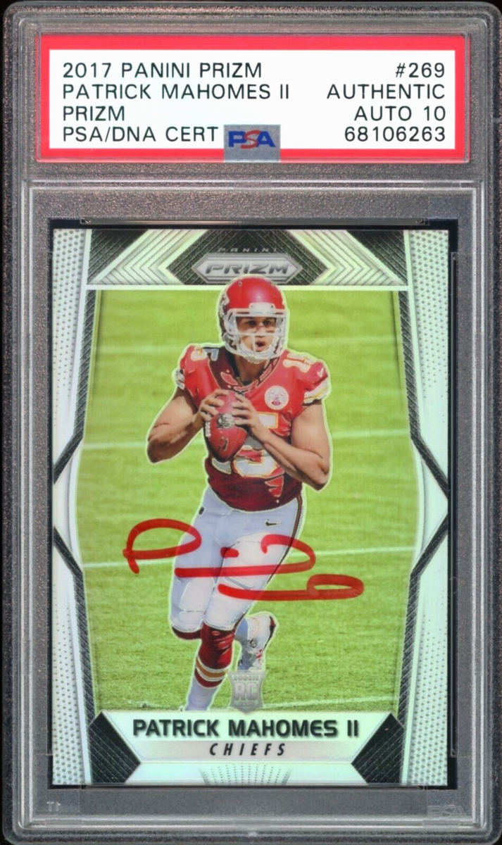 Patrick Mahomes Rookie 2017 Leaf Draft #56, Kansas City Chiefs QB, MVP –