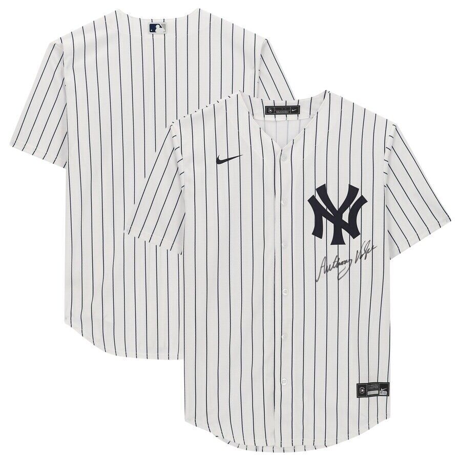 Anthony Volpe New York Yankees Signed White Nike Replica Jersey