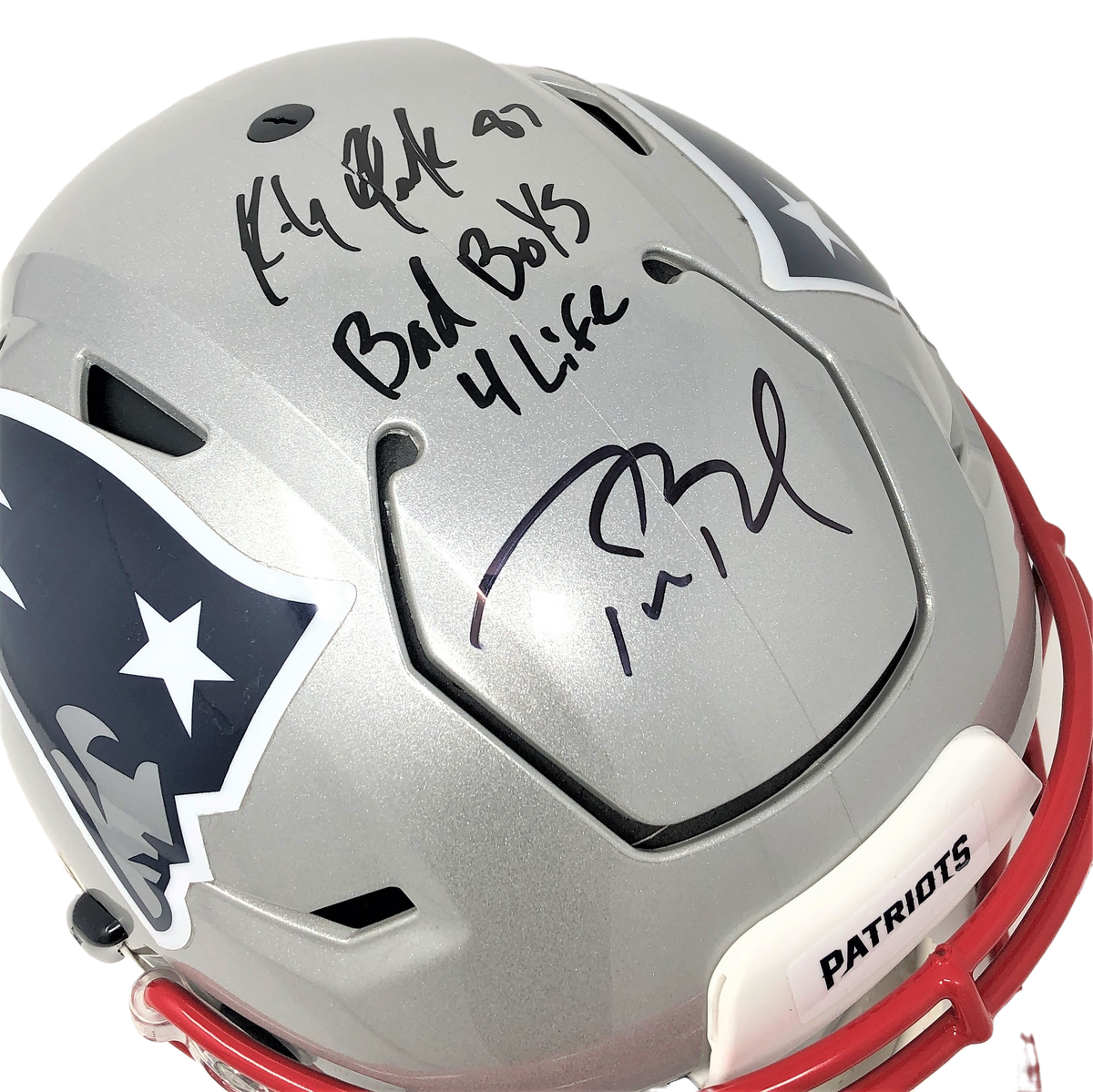 Tom Brady/Rob Gronkowski Pats Signed Authentic Speed Helmet Bad Boys 4 –  Diamond Legends Online