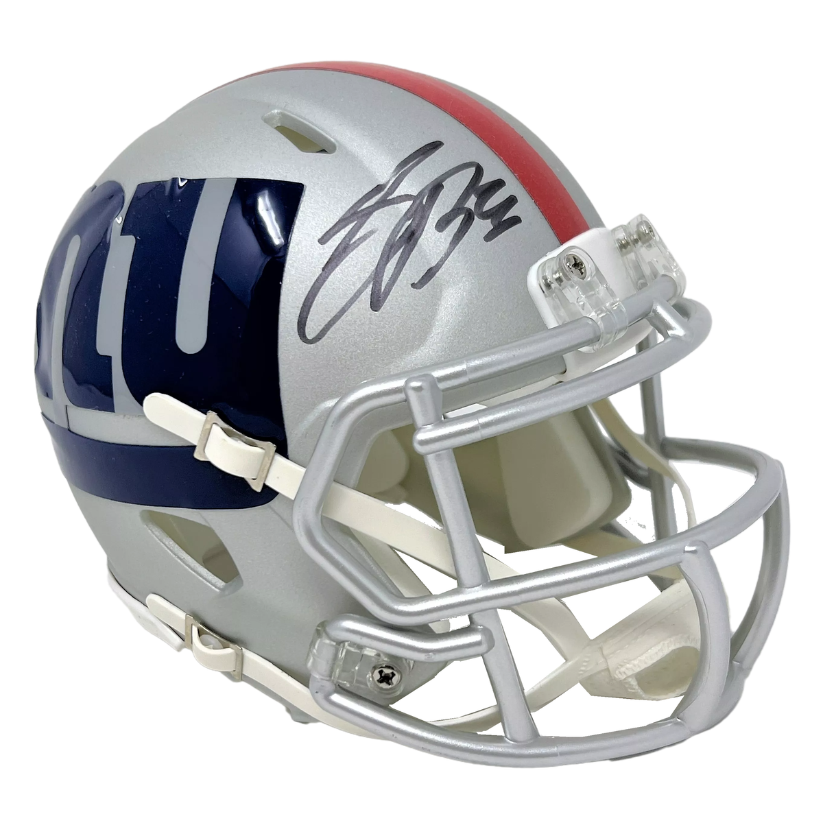 Saquon Barkley Signed New York Giants Color Rush Mini Helmet Beckett COA  Penn St