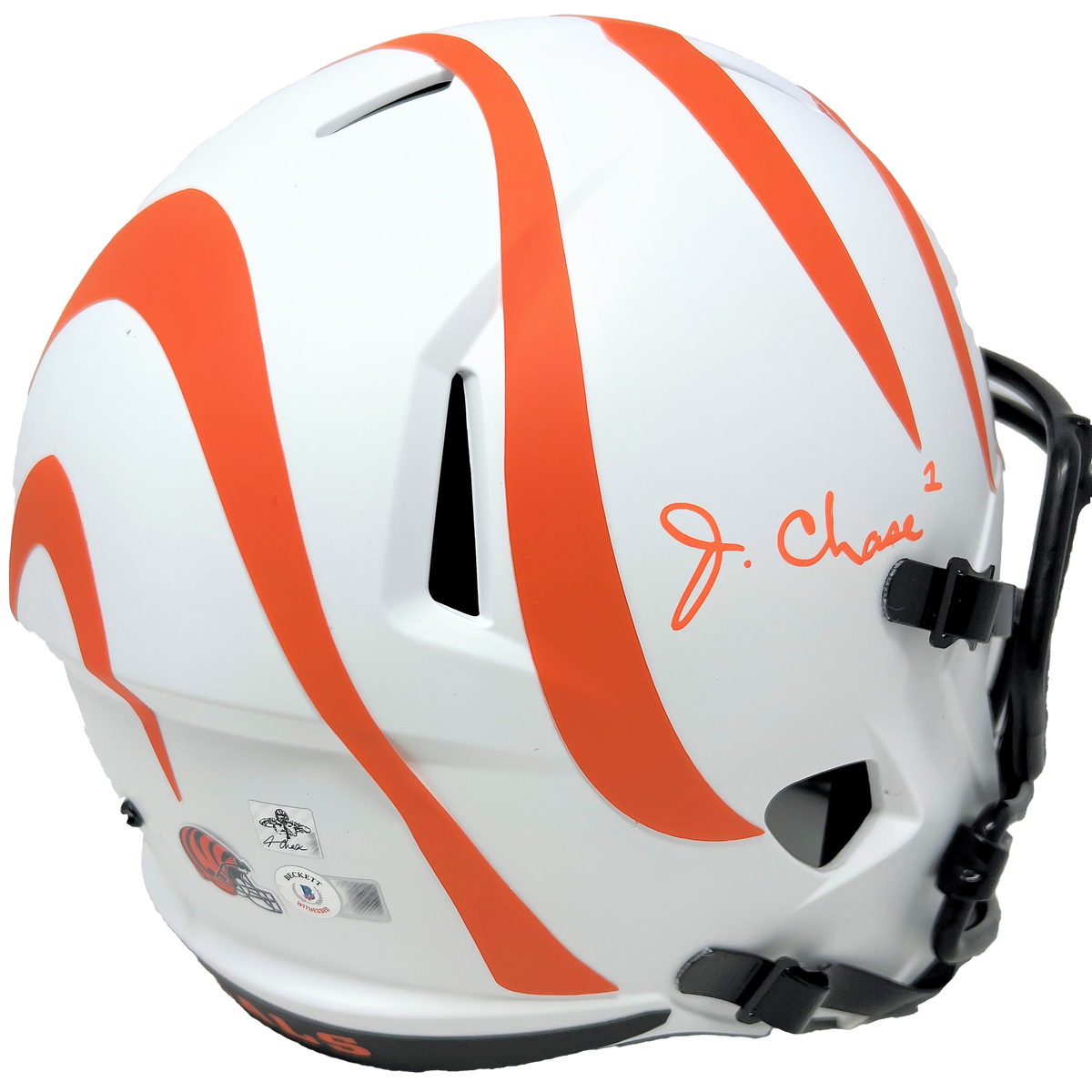 Jamarr Chase Bengals Signed Autographed Full Size Speed Helmet – E