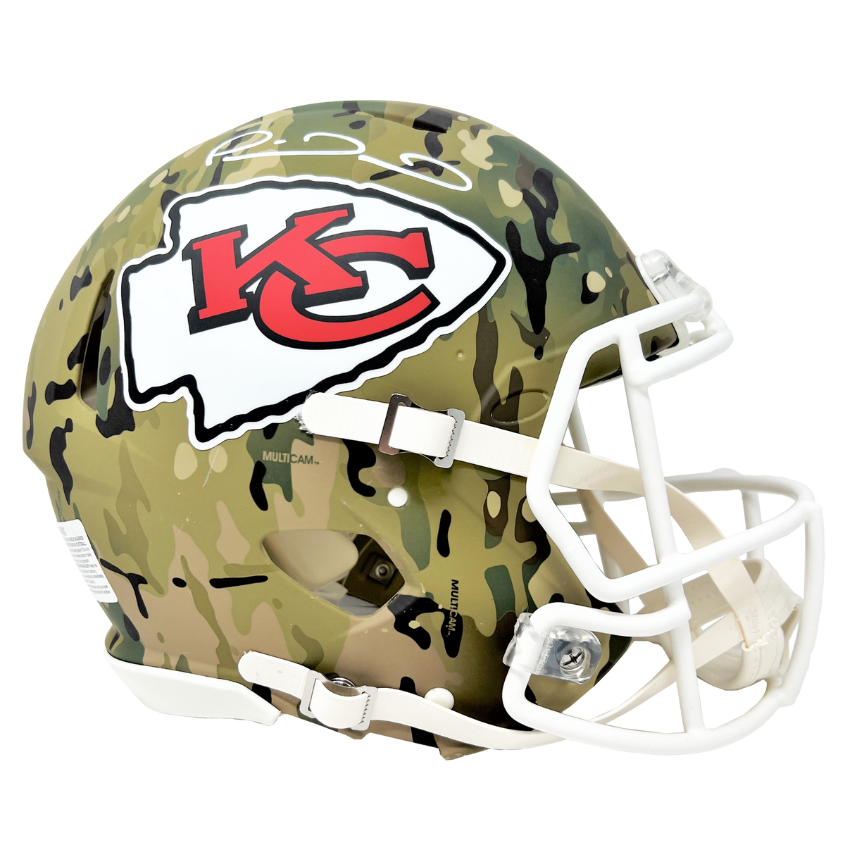 Patrick Mahomes Autographed Kansas City Chiefs Camo Full Size Helmet  Beckett - Game Day Legends