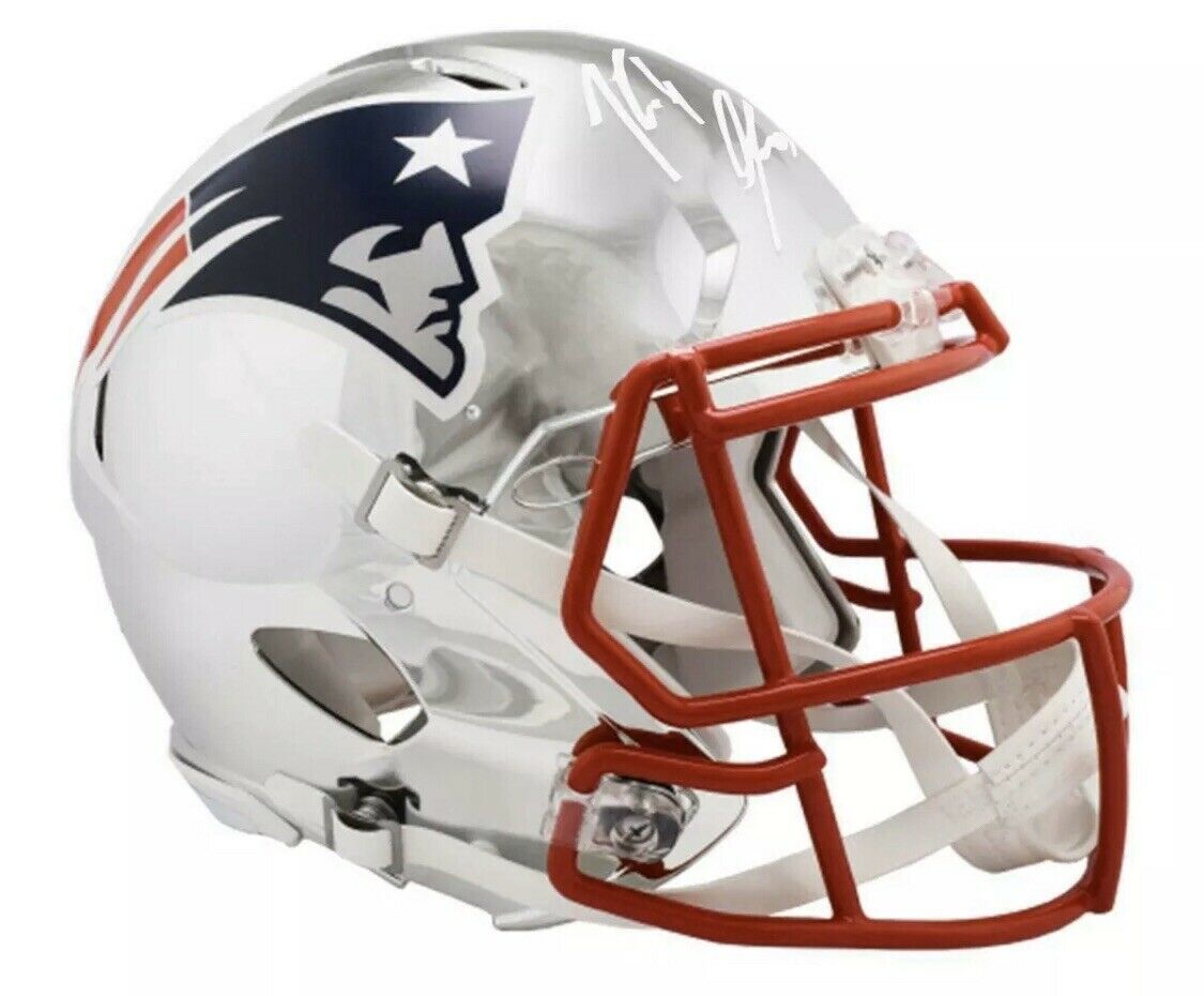 patriots team signed helmet